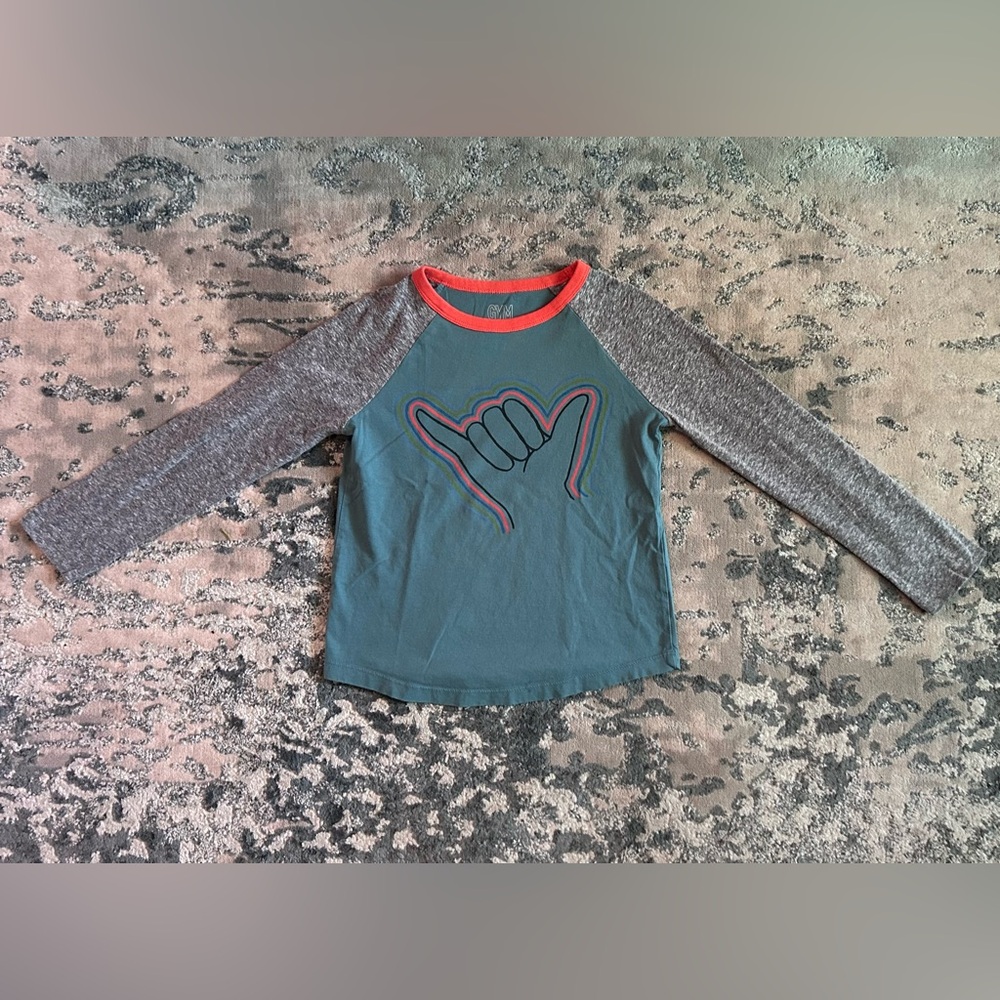 Gymboree Gray and Red Long Sleeve Tee